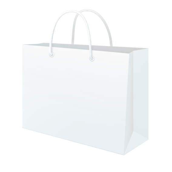 WHITE LUXURY CARRIER BAG 22X8X18CM (100)